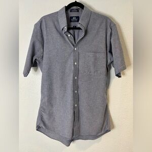 Stafford Men's Charcoal Button Down Winkle Free Shirt Size 16